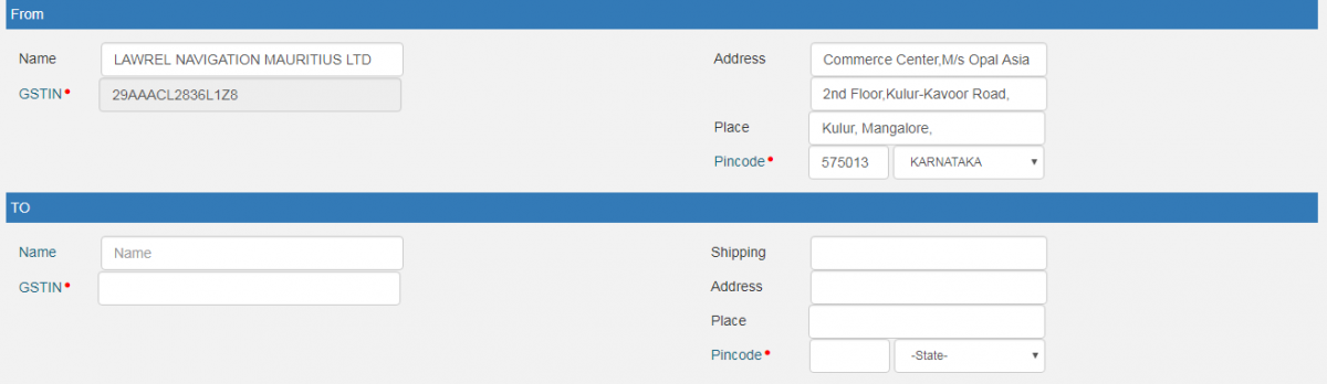 e-way bill form e-way bill form