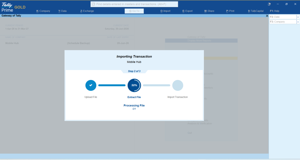 Importing Transaction
