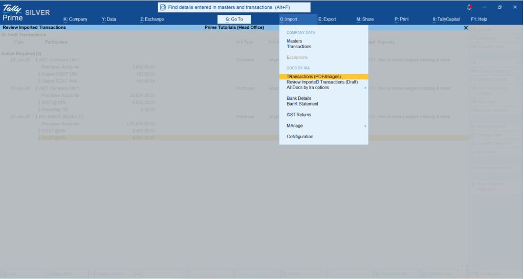Import documents from computer